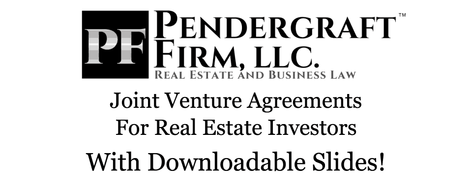 Joint Venture Agreements For Real Estate Investors
